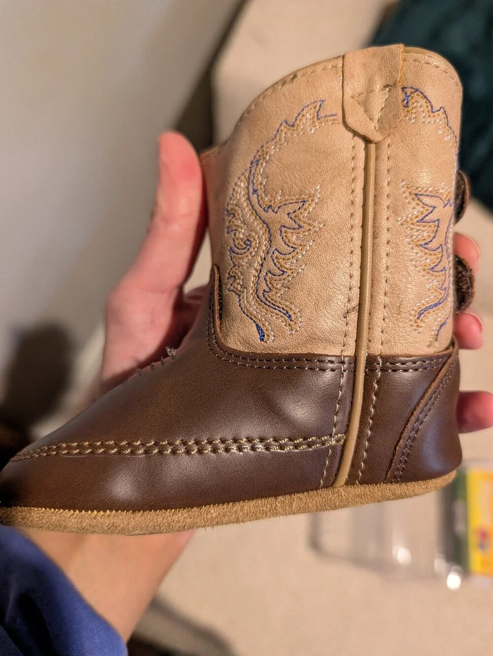NWT Old West Poppets Brown/Tan Baby Boots